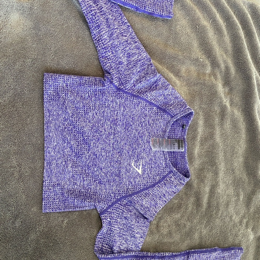 Gymshark Purple Long-Sleeve Athletic Top